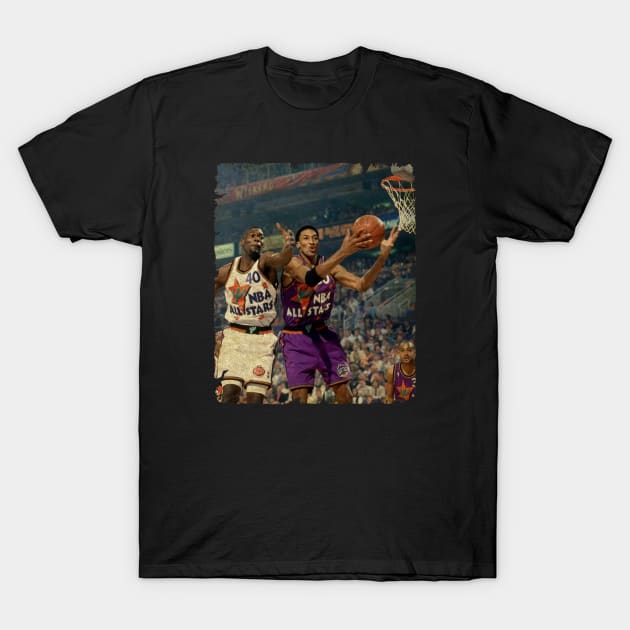 Shawn Kemp vs Scottie Pippen T-Shirt by MJ23STORE